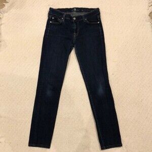 7 for All Mankind The Skinny Dark Wash Women Jeans Size 27